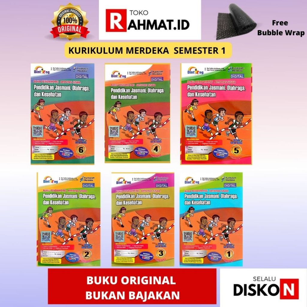 PJOK PENERBIT BINTANG KELAS 1 2 3 4 5 6 SEMESTER 1  / BUKU PENDAMPING AKTIVITAS SISWA PENDIDIKAN JAS