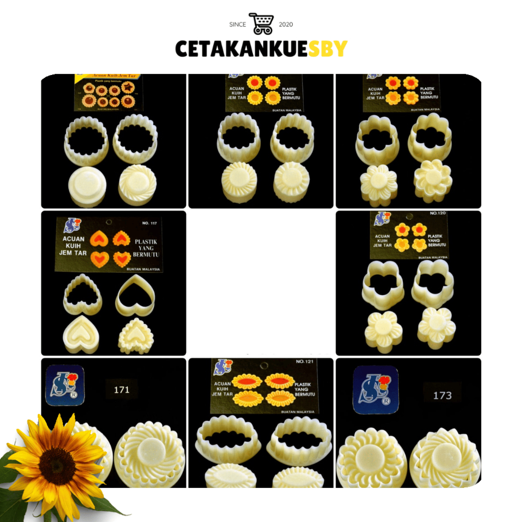 (CKS) Acuan Sin Lian Kue Jam Tar / Cetakan Kue Kering / Cetakan Sin Lian Nanas Nastar 171 120 103 13