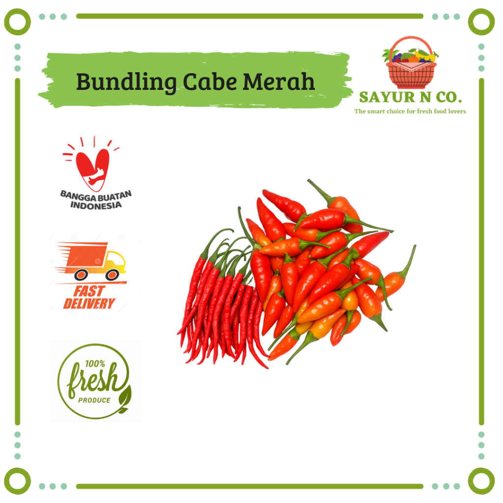 

Bundling Cabe Rawit Merah Cabe Keriting Merah 100gr | Sayur N Co Bekasi