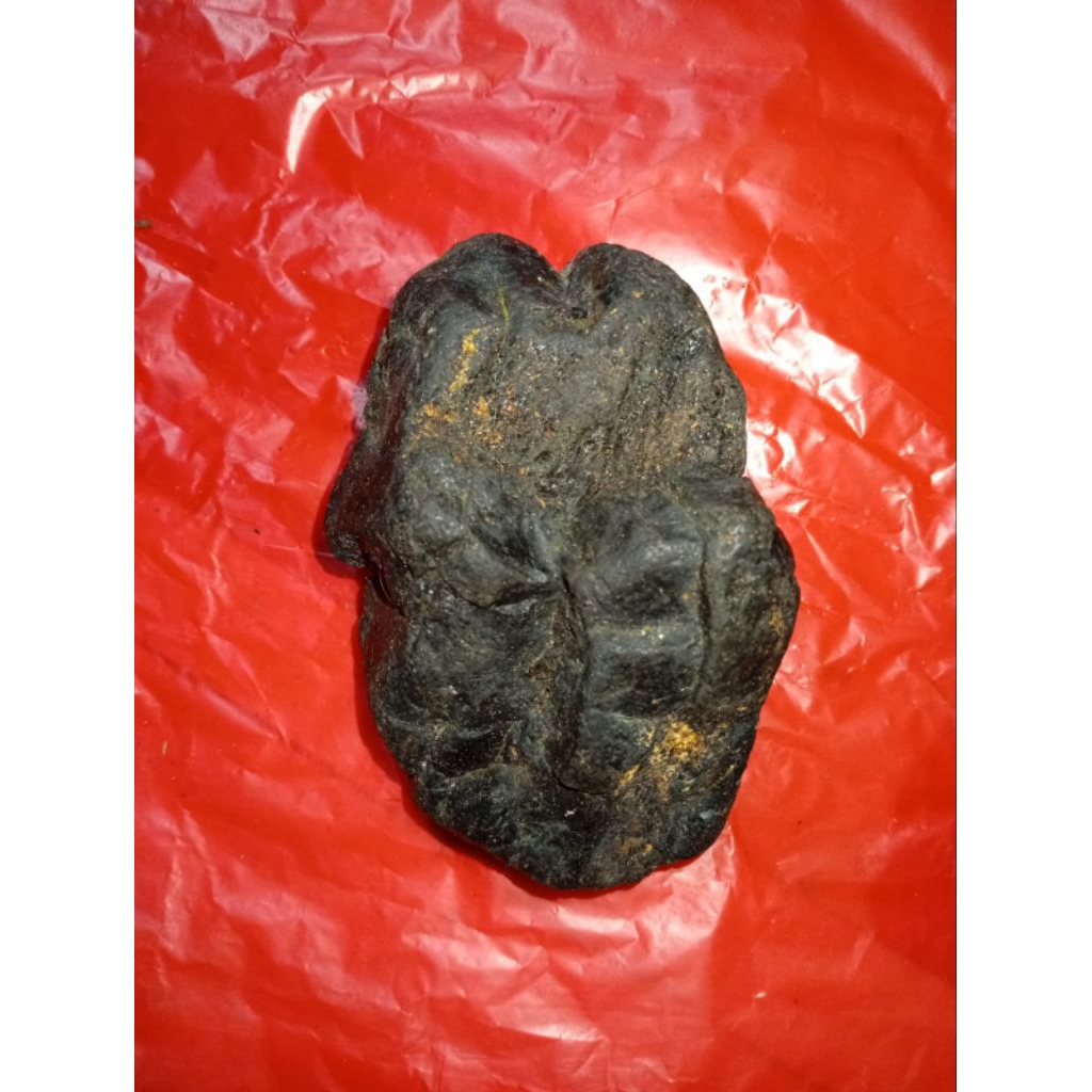 batu meteor hitam natural temuan alam unik antik