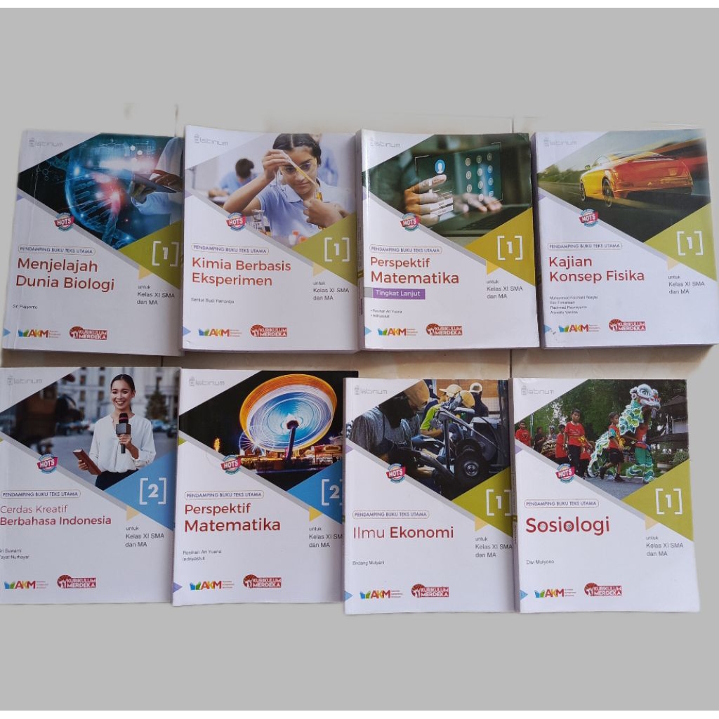 Buku paket kelas 11 Kurikulum Merdeka Platinum bekas/ Matematika Sejarah ekonomi geografi fisika bio