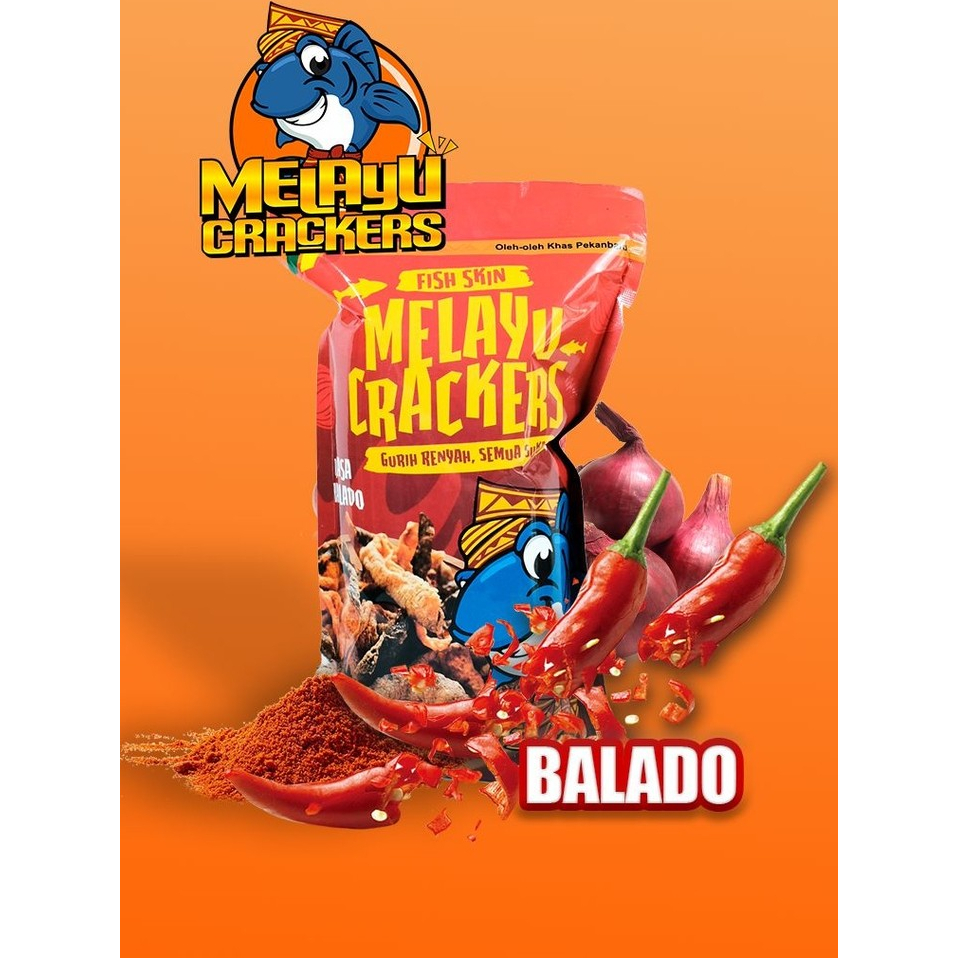 

Kerupuk Kulit Ikan Patin Balado - Melayu Crackers Snack Makanan Ringan