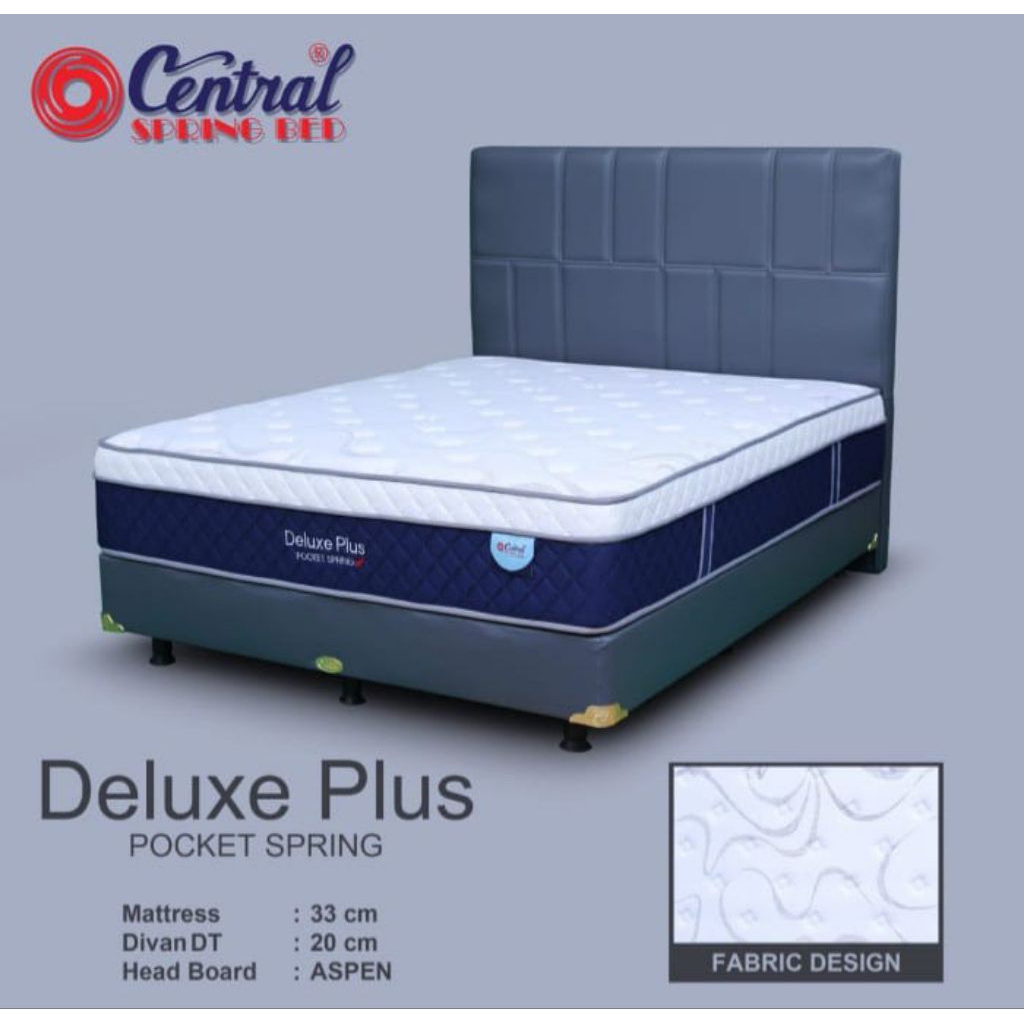Kasur Springbed CENTRAL DELUXE PLUS POCKET/SILVER PLUS POCKET + FOAM ENCASEMENT