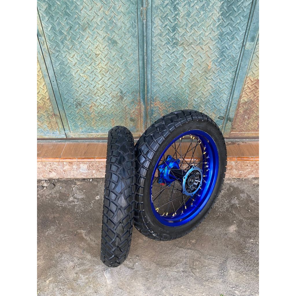 Rakitan Velg Supermoto WR Ukur 250/300 dan 300/350 Ban Dual Purpose Baru Wheelset SUMO WR155 Ring 17
