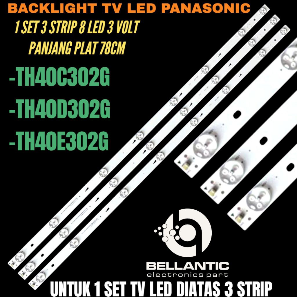 BACKLIGHT TV LED PANASONIC 40 INCH TH-40C302G- TH-40D302G- TH-40E302G BACKLIGHT TV LED PANASONIC