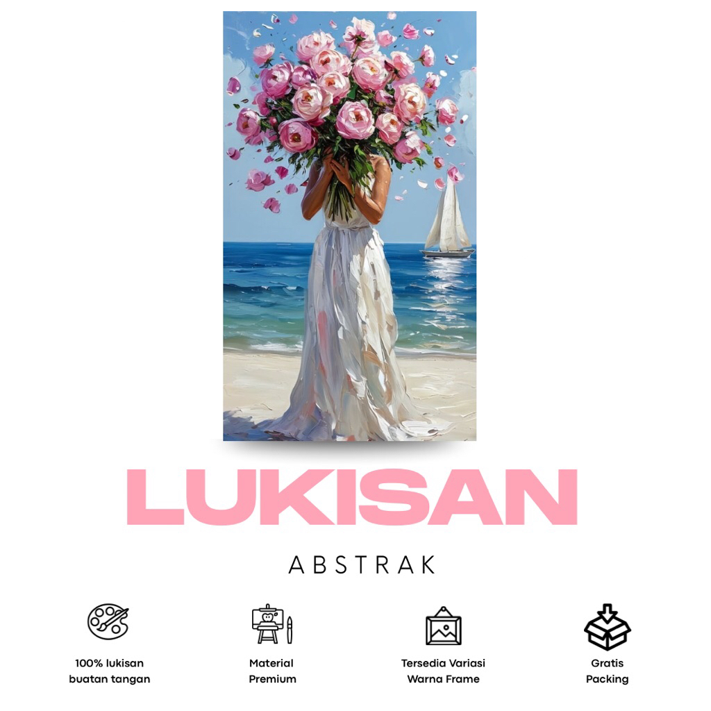 hiasan dinding aesthetic lukisan abstrak
