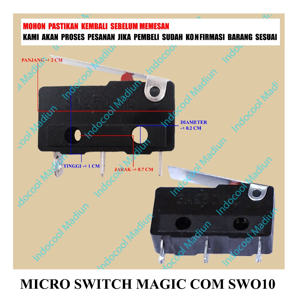 M3MHPP MICRO SWITCH SAKLAR OTOMATIS MAGIC COM / MICRO SWITCH MAGIC COM SWO10