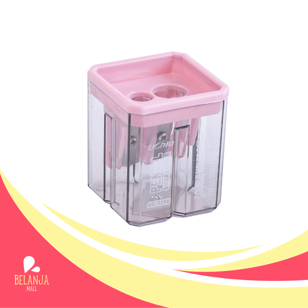 

belanjamall Rautan Pensil 2 Lubang / Serutan Pensil Warna Warni / Rautan Serutan Pensil Warna Wadah Besar Murah Berkualitas Y3441