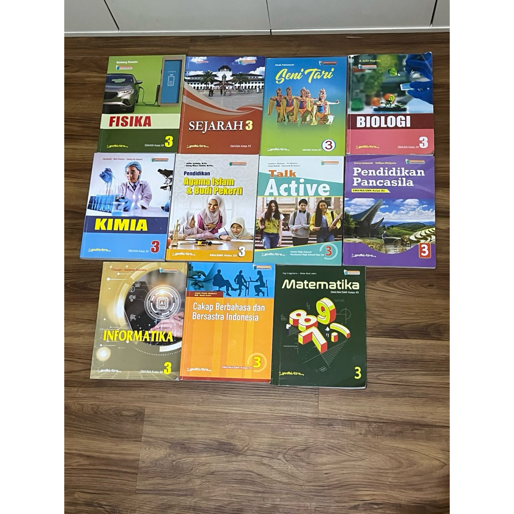 BUKU PAKET KELAS 12 YUDHISTIRA KURIKULUM MERDEKA ( Preloved) FISIKA,SEJARAH,SENI,BIOLOGI,KIMIA,AGAMA