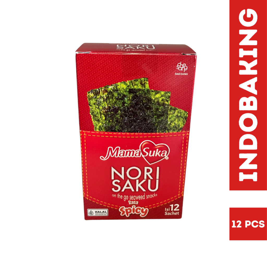 

[oddsolshop] pekanbaru/Mamasuka Nori Saku Rumput Laut Kering Pedas 12 PCS Spicy Seaweed