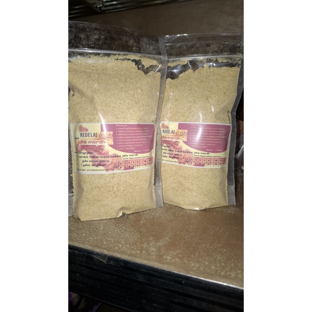 

Bubuk kedelai jahe merah kemasan plastik