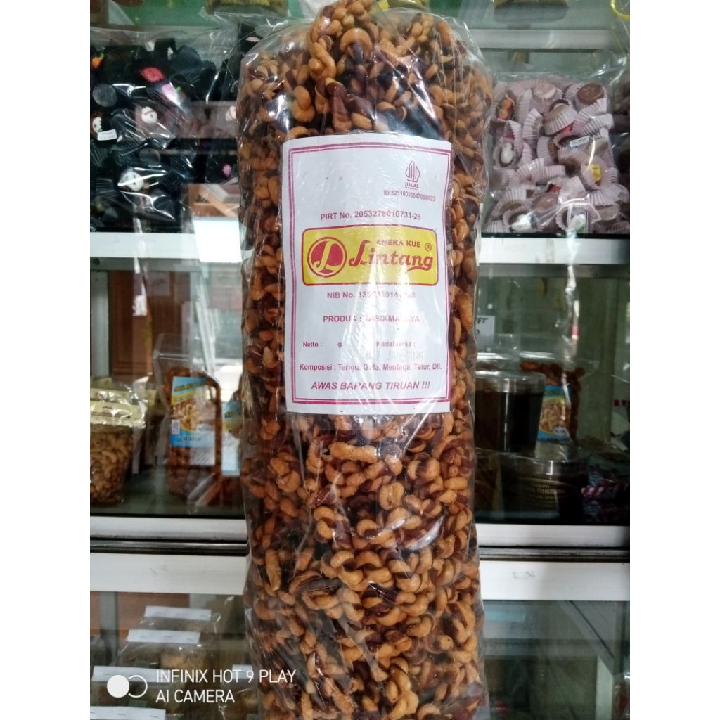 

1,5 Kg GROSIR HARGA PABRIK Kue Tambang AMANDA Belang Coklat Merk Lintang Tasikmalaya 1 Bal