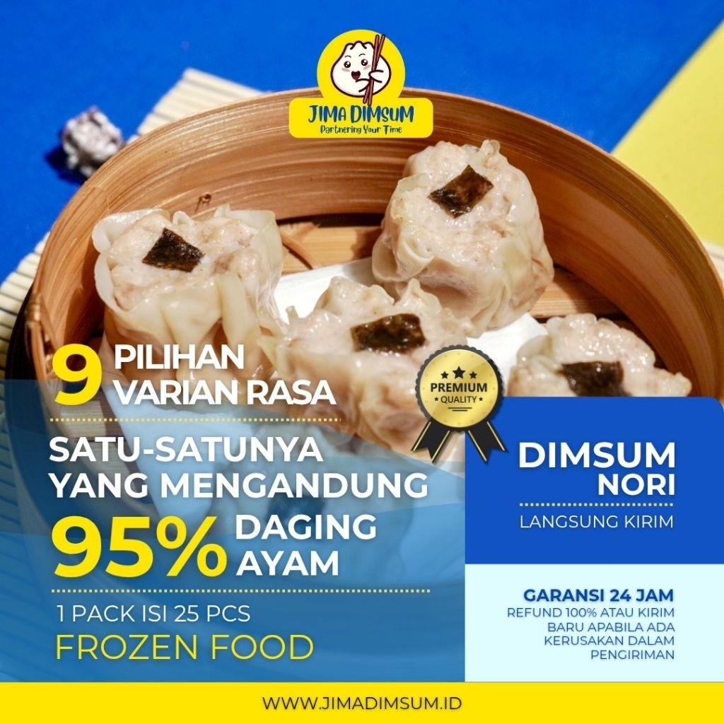 

Jima Dimsum Nori Frozen Food 1 pack isi 25 & 15 pcs Halal Premium