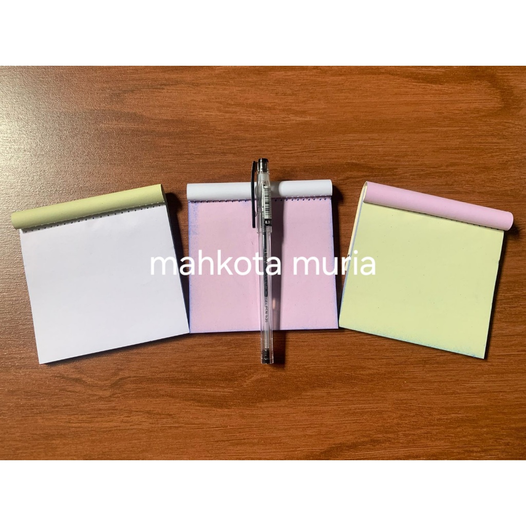 

Buku Nota Ncr Polos 1/6 Folio 3 Ply | 3 Rangkap I Seperenam 10 x10 CM