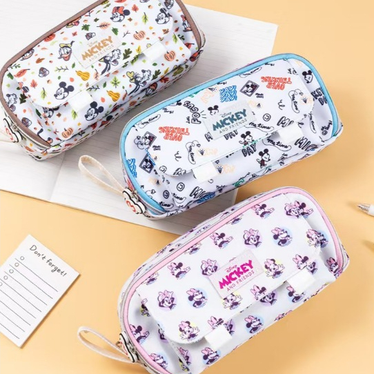 

Pen case large capacity three-layer multifunctional cartoon stationery bag storage bag