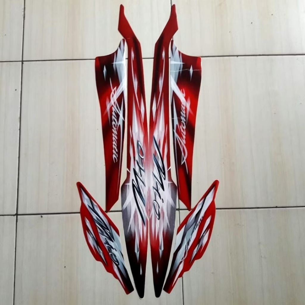 Stiker Striping Lis Body Motor Mio Smile 2009 Merah