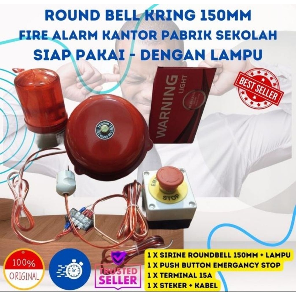 Sirene Fire Alarm Peringatan Darurat Gedung Pabrik sekolah Rumah Sakit Dll