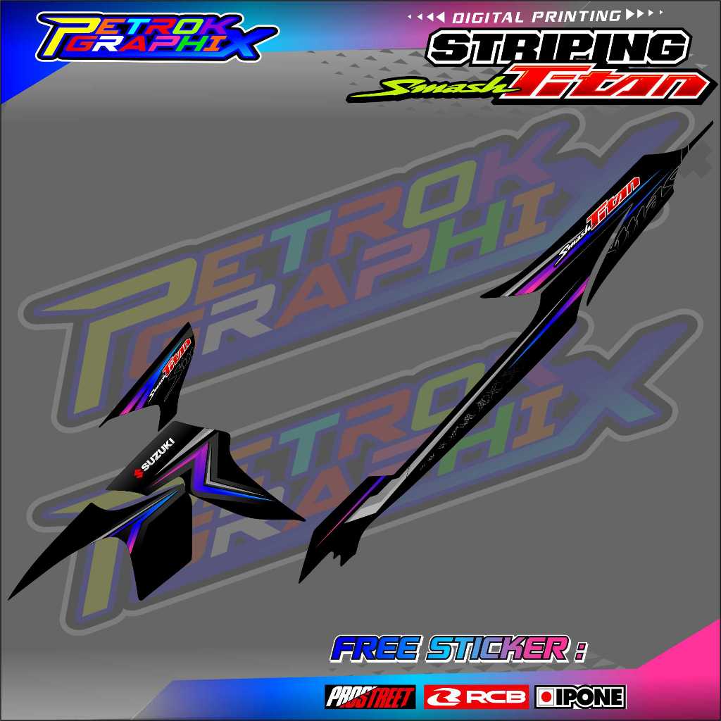 STRIPING VARIASI SUZUKI SMASH TITAN  / STICKER LIST VARIASI MOTOR SUZUKI SMASH TITAN