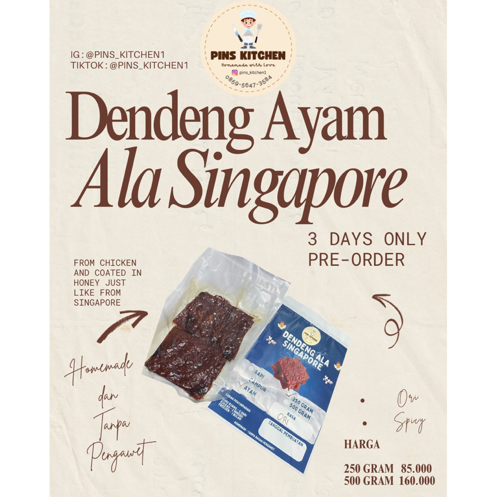

Dendeng Ayam Ala Singapore (500 gram)