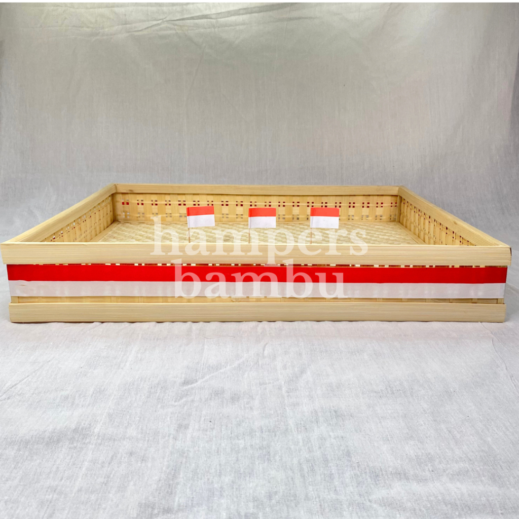 Tampah Tumpeng 17 Agustus / Nampan Bambu Anyaman / Anyaman Bambu Kotak