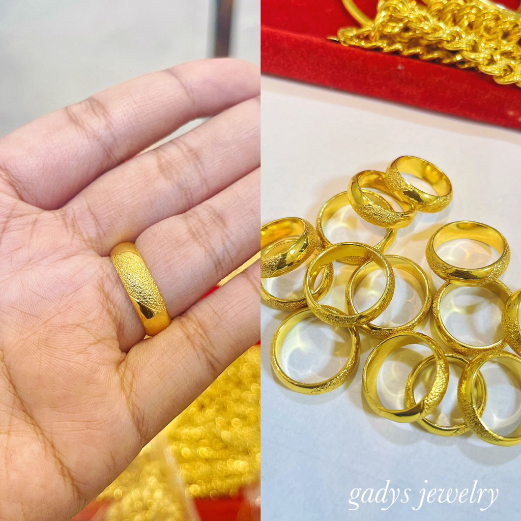 cincin tunangan Lapis Emas 24krt Crum Emas Muda 6 gram Cincin Cewek Replika Premium Gold