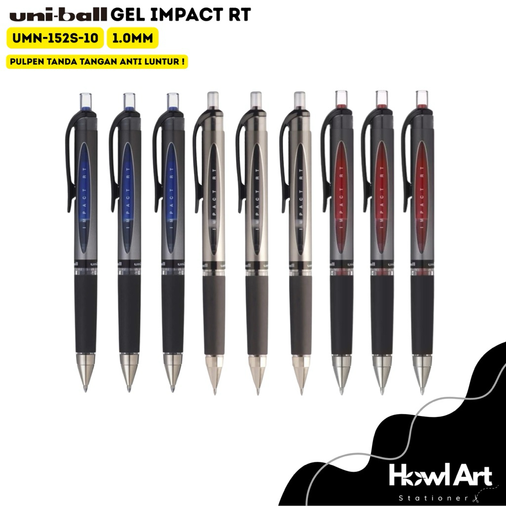 

Pulpen Uniball Gel Impact RT UMN-152-10S Rollerball Pen Pulpen Tanda Tangan Anti Luntur