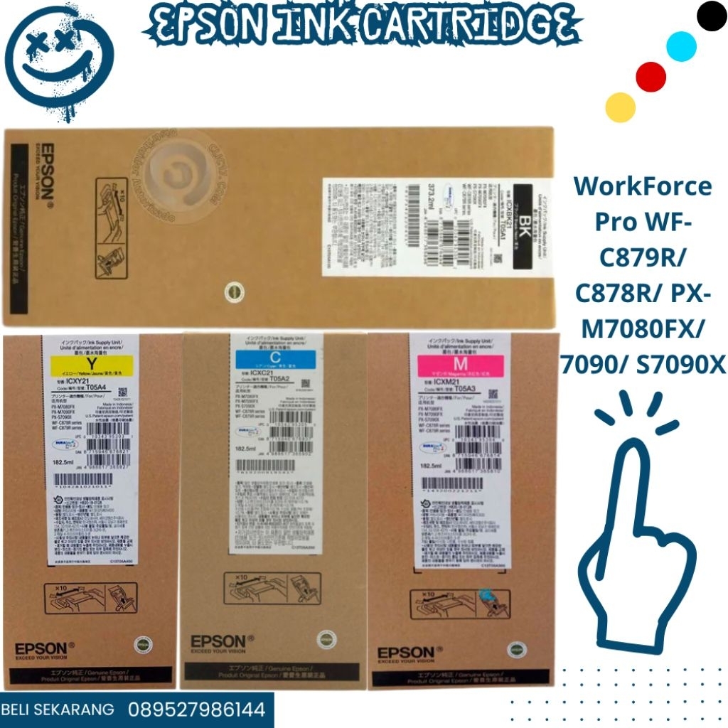 Tinta cartridge Epson T05A1 / Tinta cartridge Epson T05A2 / Tinta cartridge Epson T05A3 / Tinta Cart