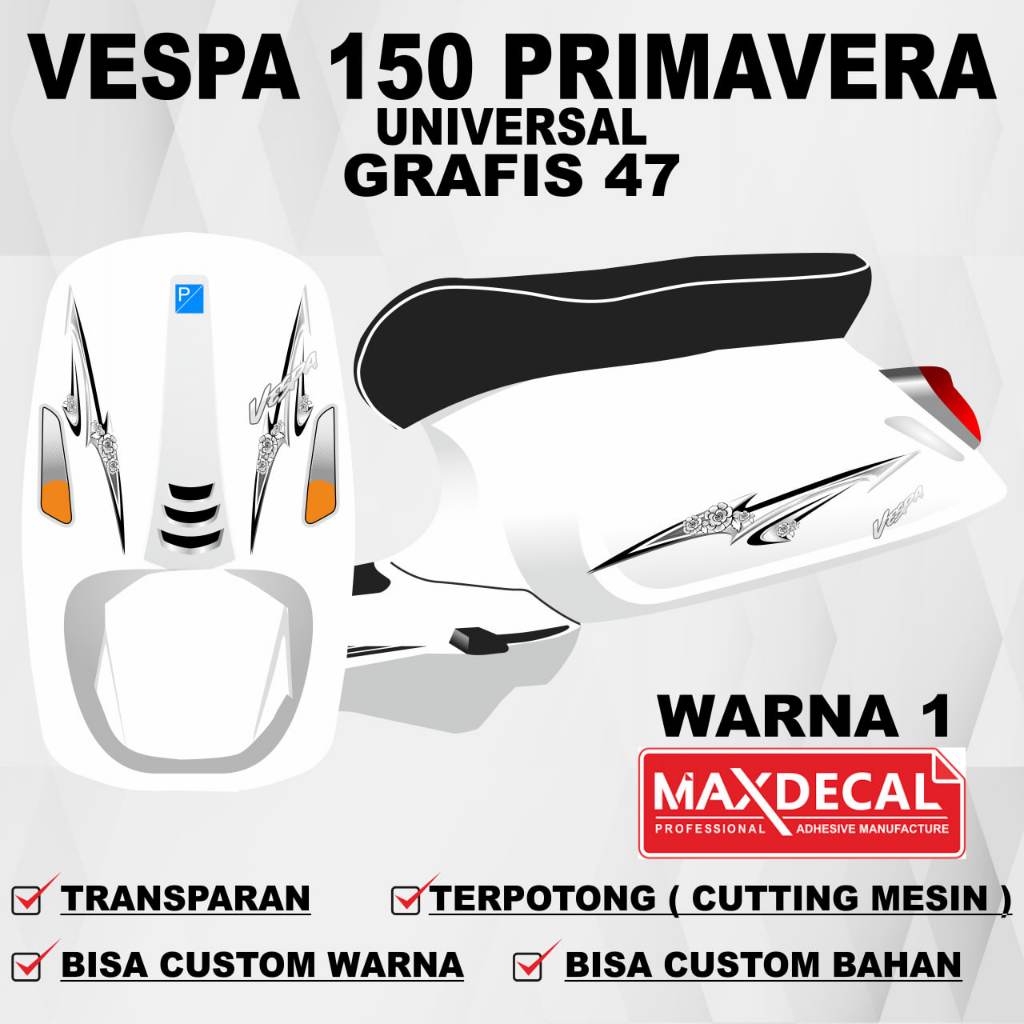 Stiker hologram Vespa 150 Stiker Vespa Primavera Stiker Vespa sprint g030 / Striping Vespa 150 Strip