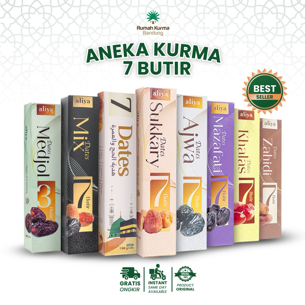 

Aneka Kurma 7 Butir Kurma Nabi Asli dari Madinah Kurma Premium Ajwa Sukari Oleh Oleh Haji Umroh Hampers Idul Fitri