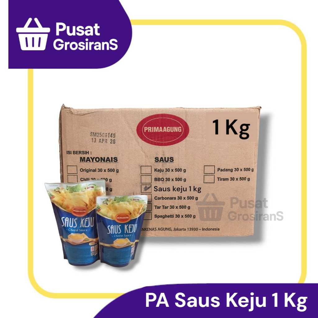 

Prima Agung Saus Keju 1kg isi 20pcs / 1DUS