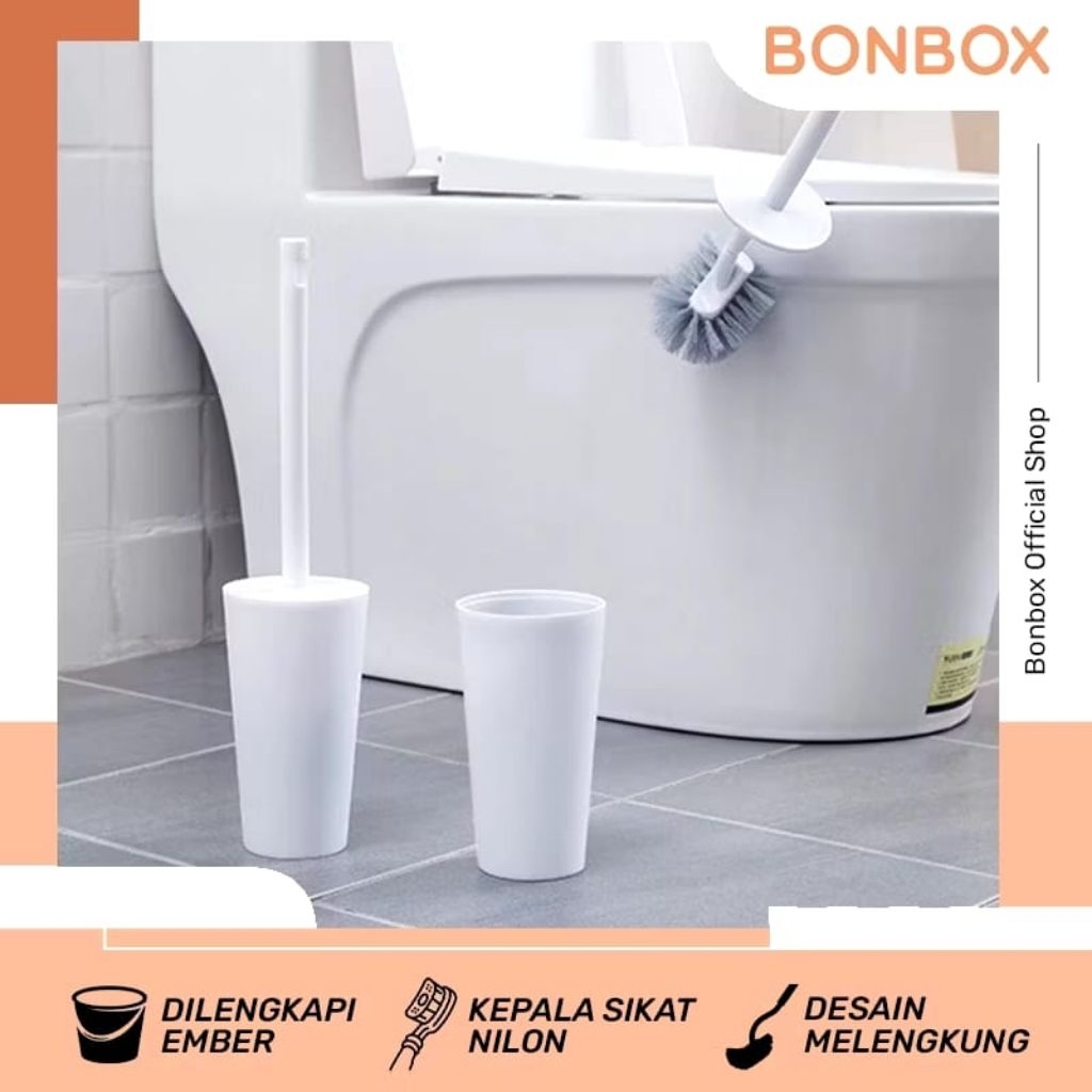 Sikat wc BONBOX Sikat Pembersih Kloset dengan Dudukan BCB20