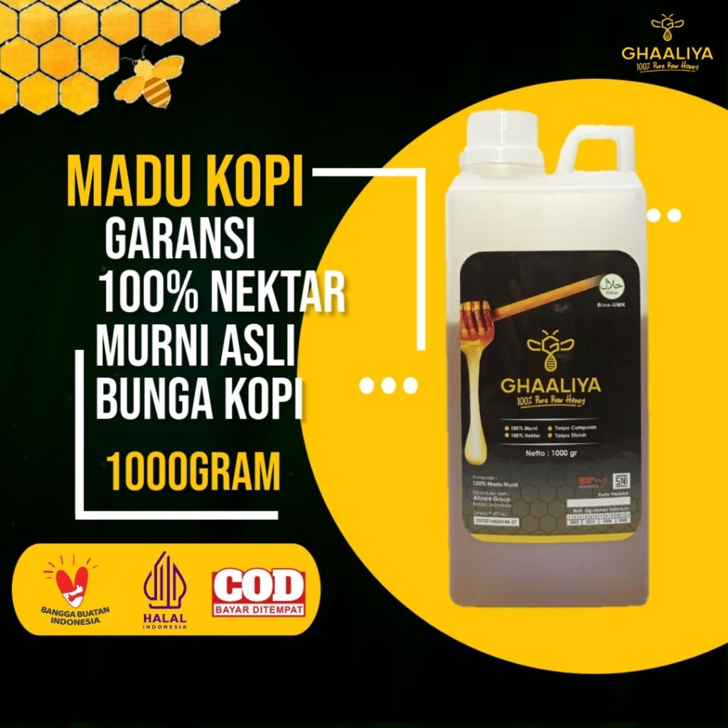 

Madu Asli Murni Nektar Kopi 100% Tanpa Campuran Original Nusantara Kesehatan Bpom 1kg