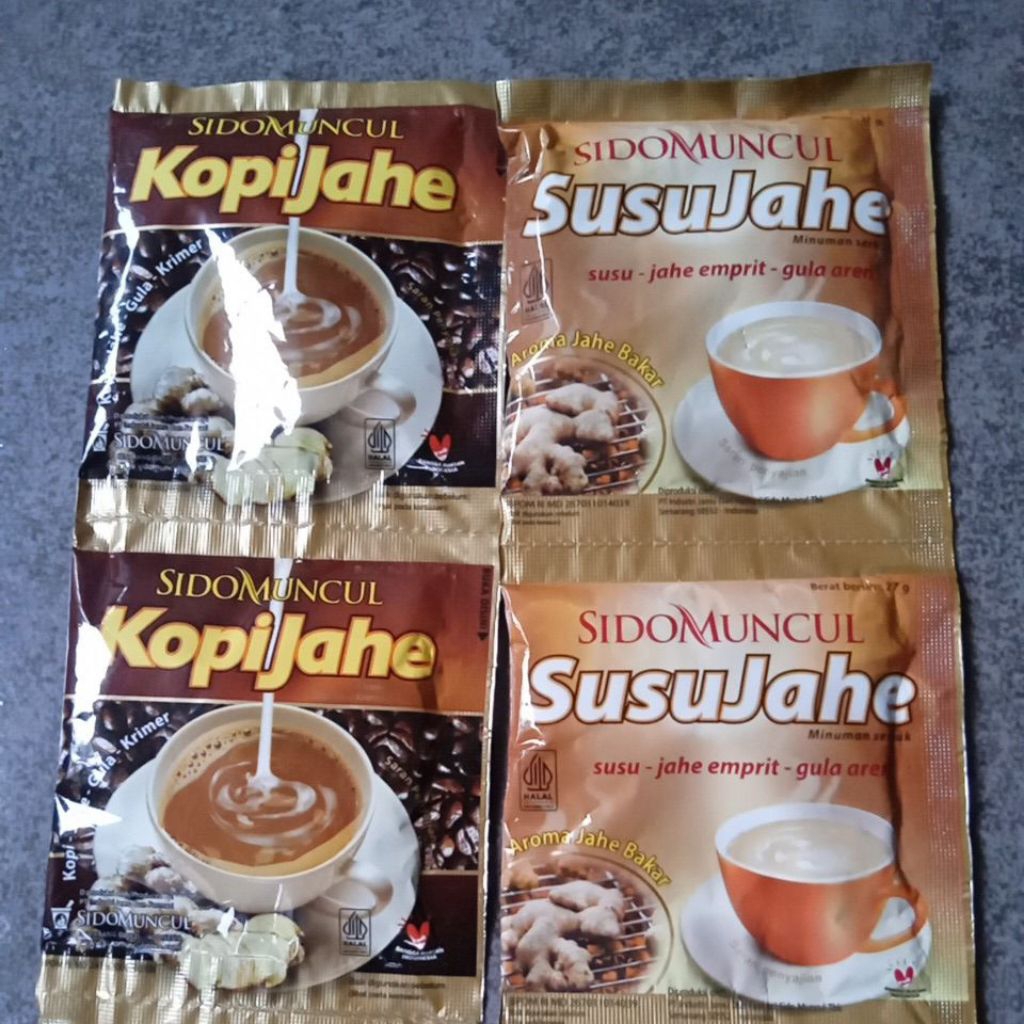 Sidomuncul Kopi Jahe Susu Jahe 1 renteng isi 10 sachet