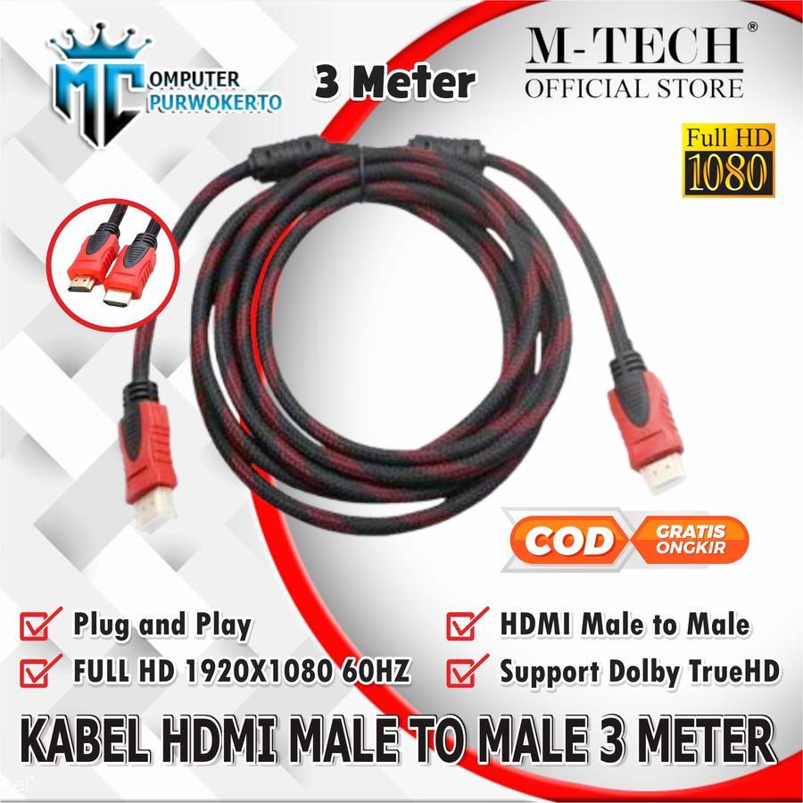 Kabel HDMI to HDMI 3m kualitas bagus
