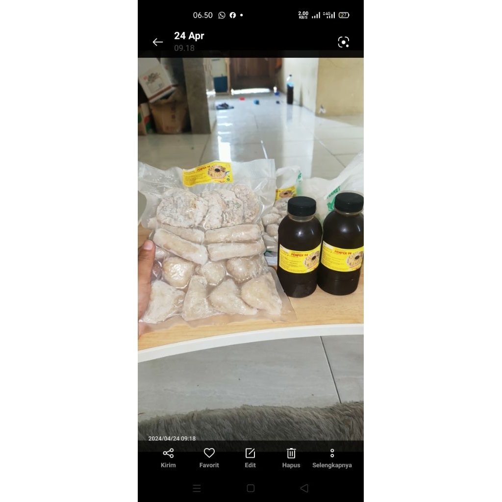 

pempek ikan campur isi 25 pcs