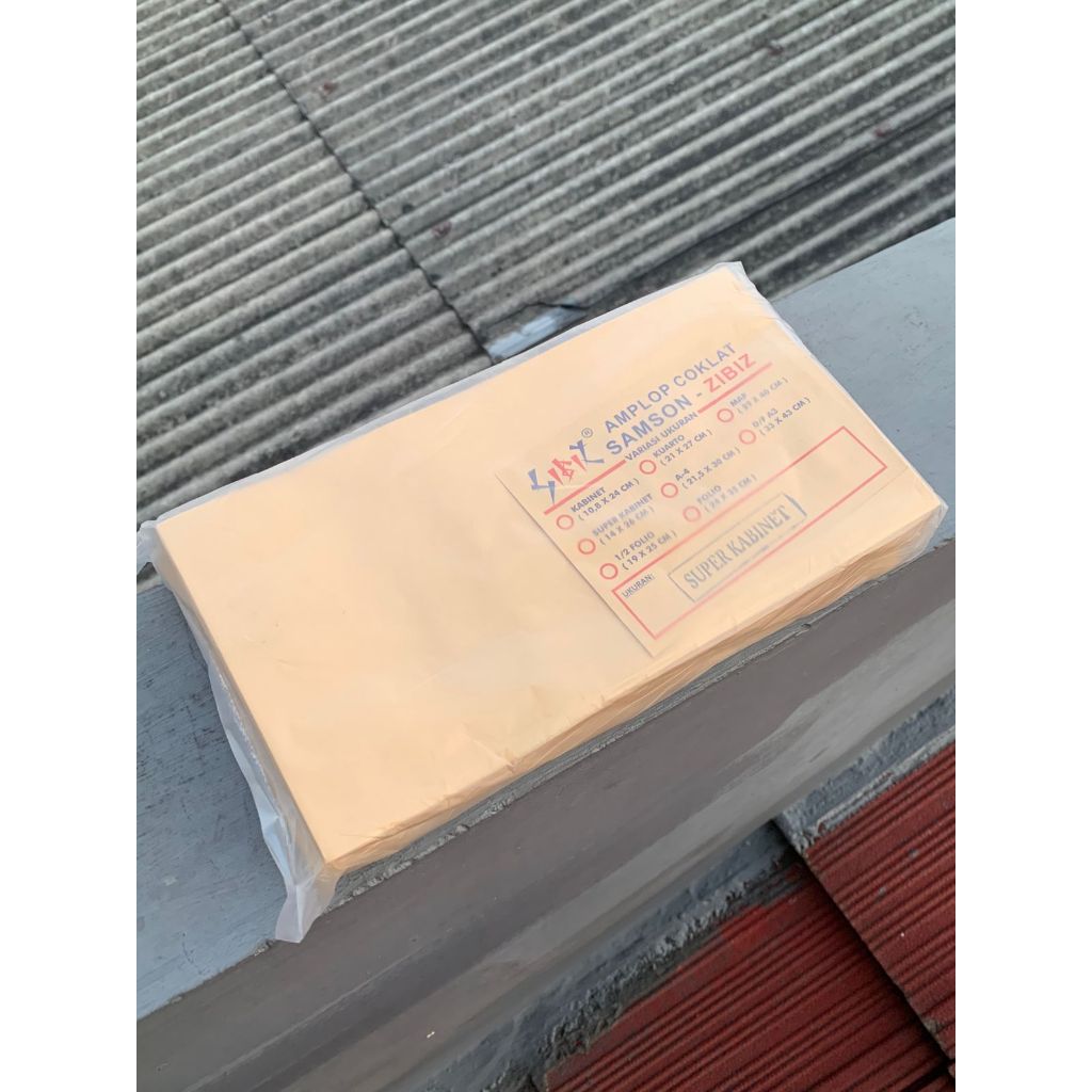 

Amplop Coklat Ukuran Super Kabinet 1Pack Isi 100 pcs/ lbr