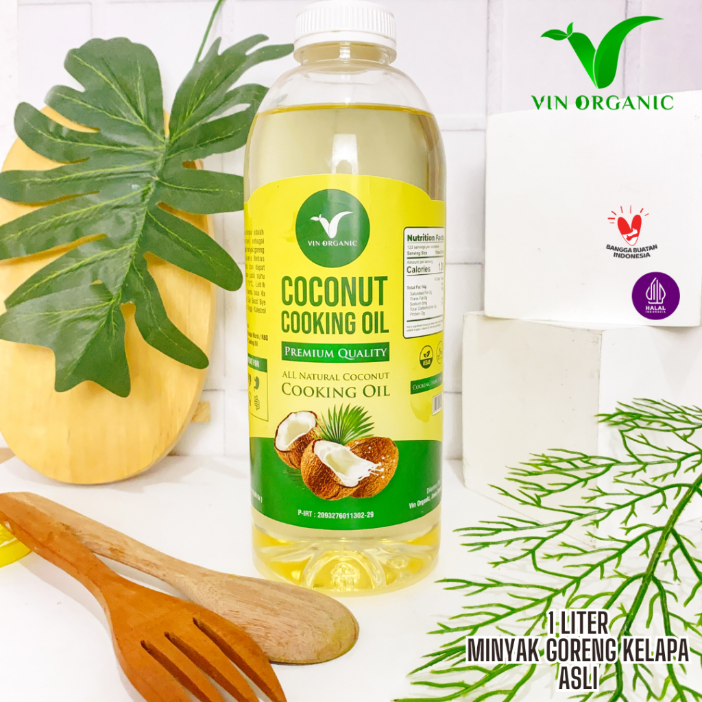 

VIN ORGANIC Minyak Goreng Kelapa 1 Liter / Coconut Cooking Oil Minyak Kelapa Murni