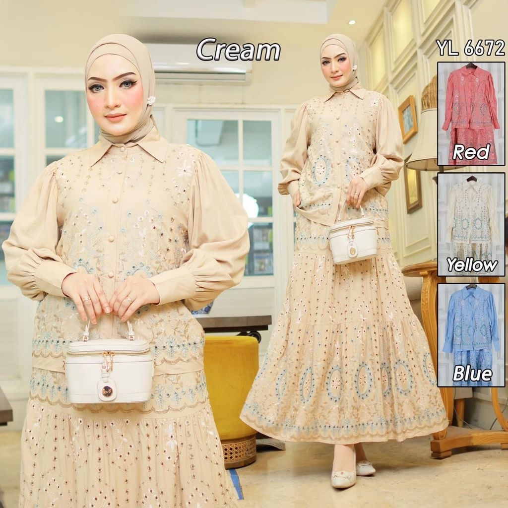Gamis Bordir Premium YL 6672