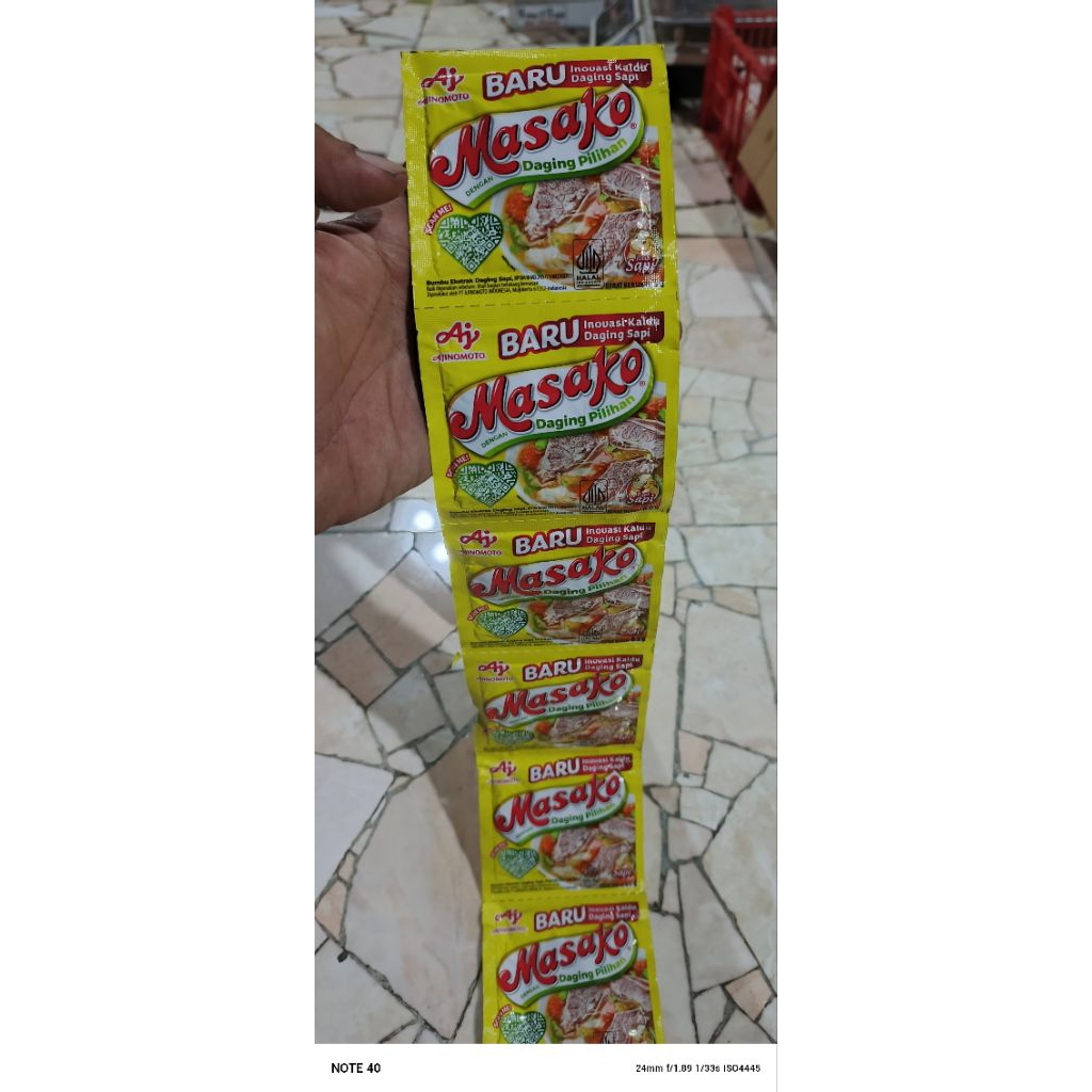 

masako rasa sapi per renceng isi 12 sachet
