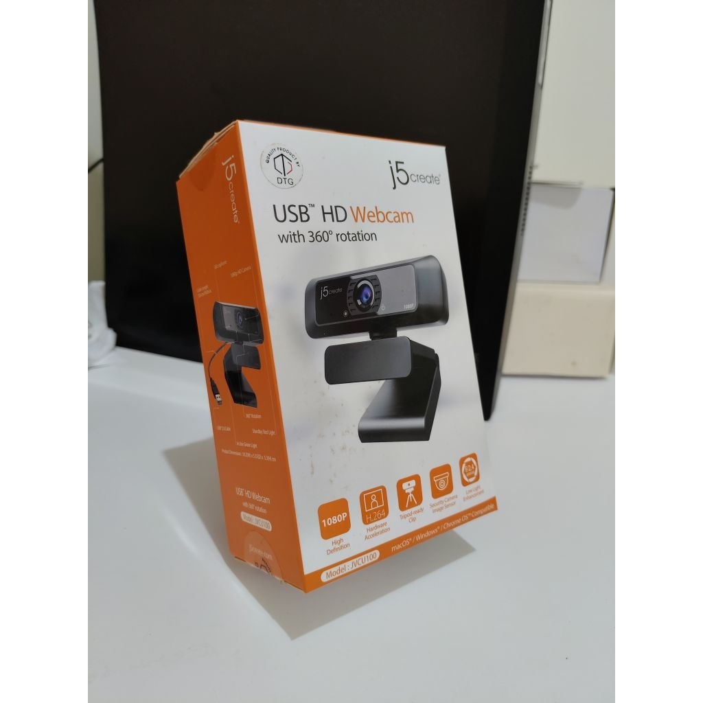 Webcam j5create JVCU100 1080p USB - Second Fullset Mulus - Bisa Zoom & Meeting