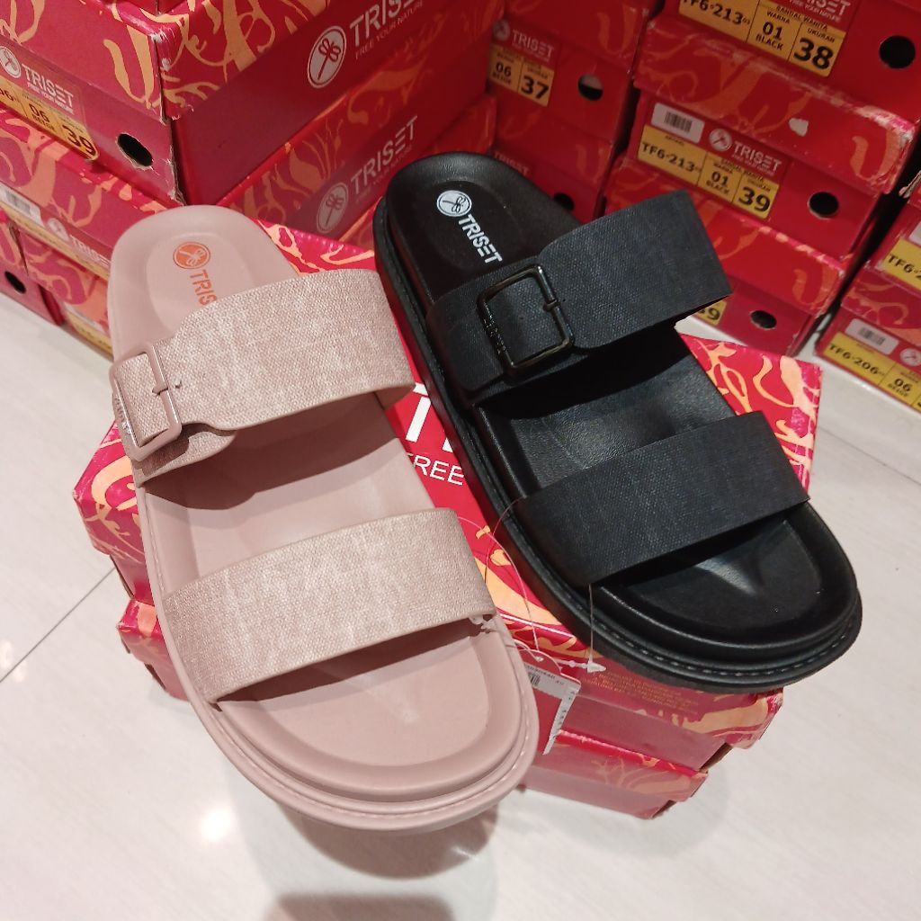 sandal flat wanita TRISET❗️ori matahari