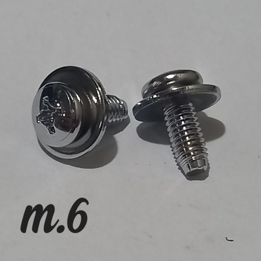 Baut body Yamaha chrome