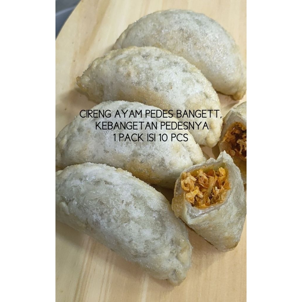 

Cireng isi Ayam Suwir Super Pedas (isi 10 pcs) Frozen food