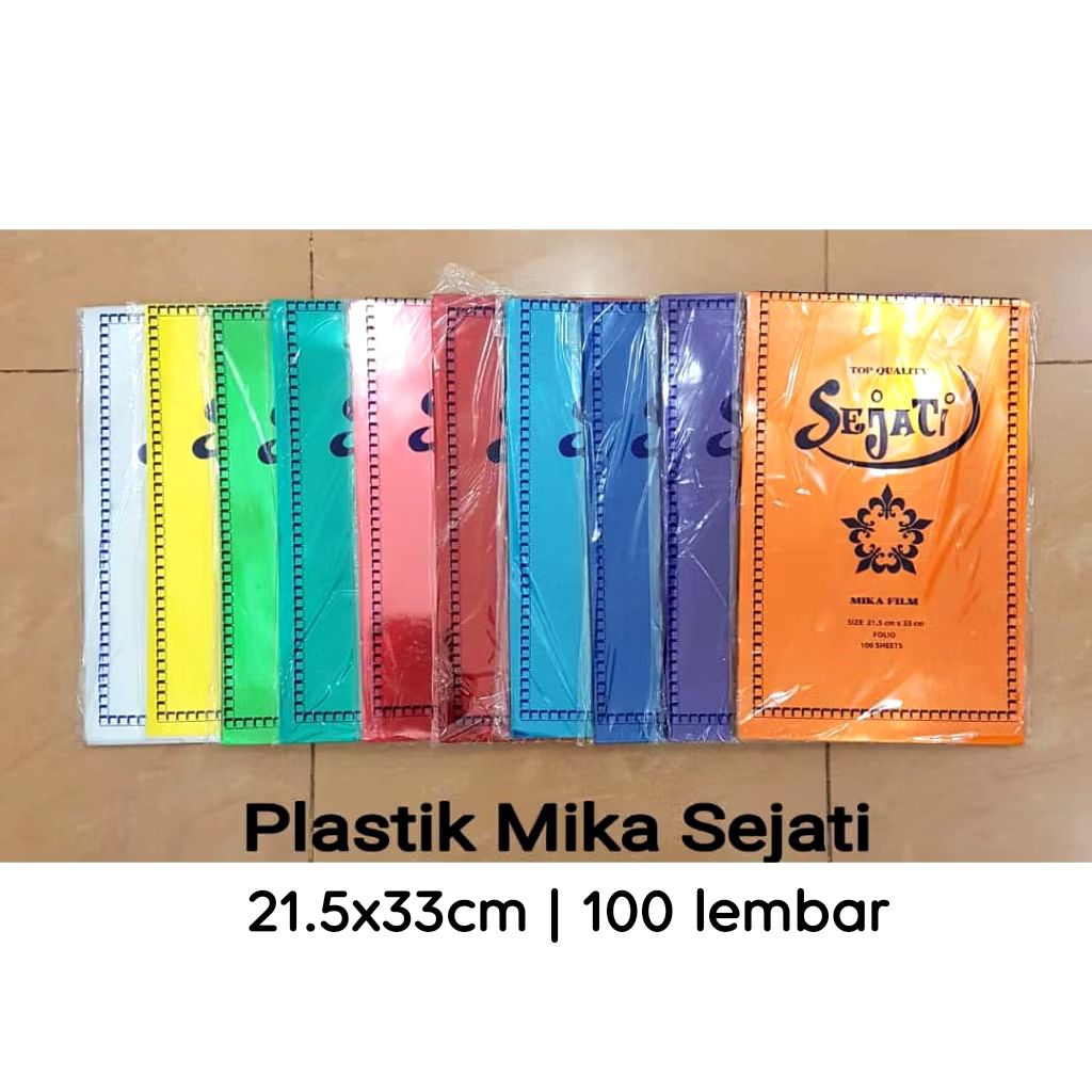 [ 100 lembar ]Plastik | mika  jilid warna