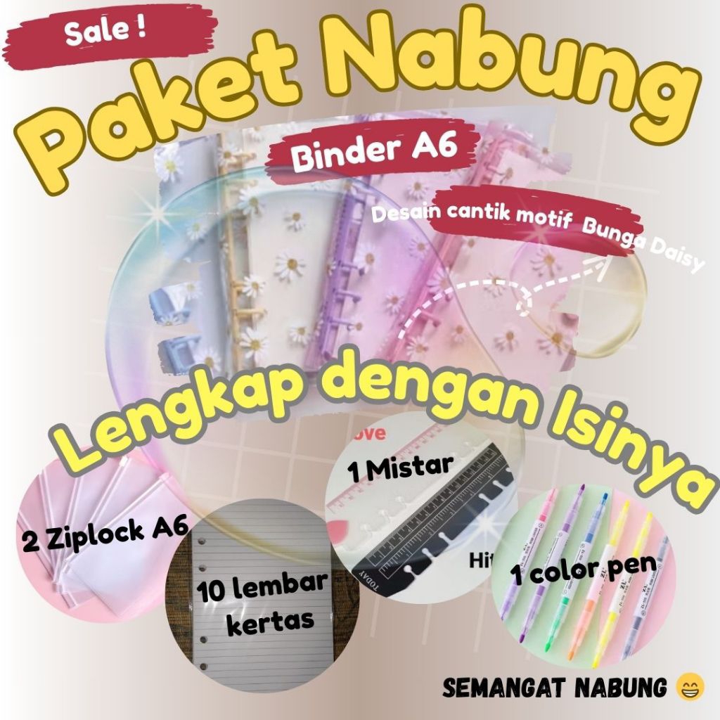 

Paket Binder Nabung A6 Daisy
