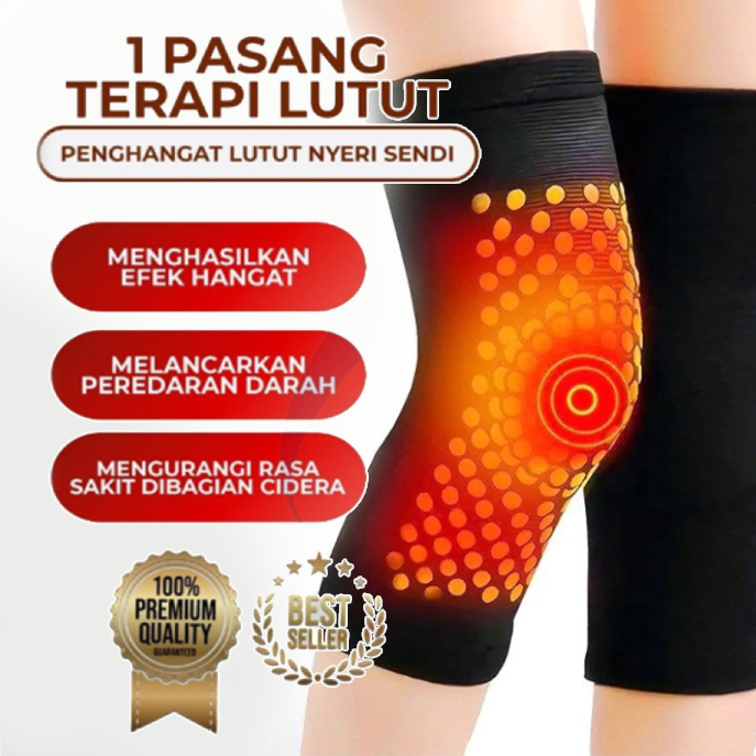 Sepasang Pelindung Lutut Alat Terapi Magnetik Lutut Penghilang Nyeri Lutut dan Dengkul