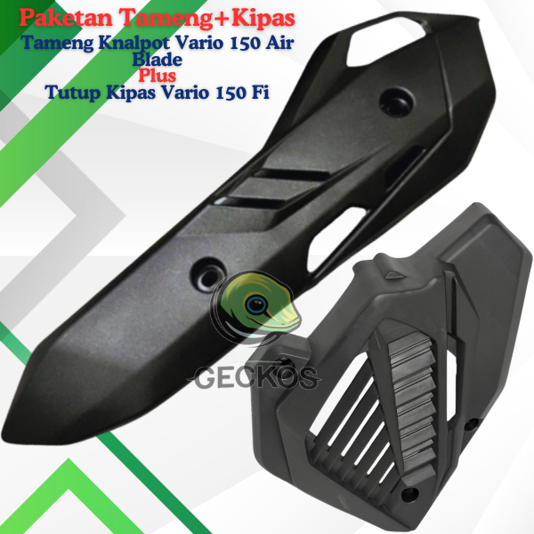 Paketan Cover Tutup Tameng Knalpot Honda Vario 150 Air Blade New + Tutup Kipas Radiator Vario 150