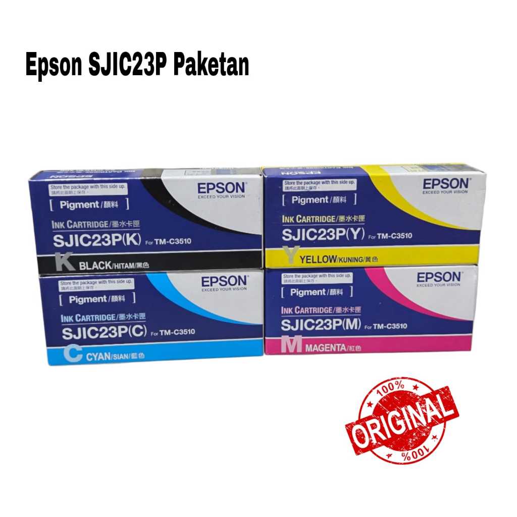 Tinta Epson SJIC23P Black dan SJIC23P Color original