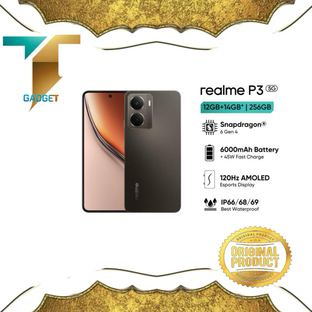 realme p3 5g ram 12gb/rom 128gb garansi resmi realme
