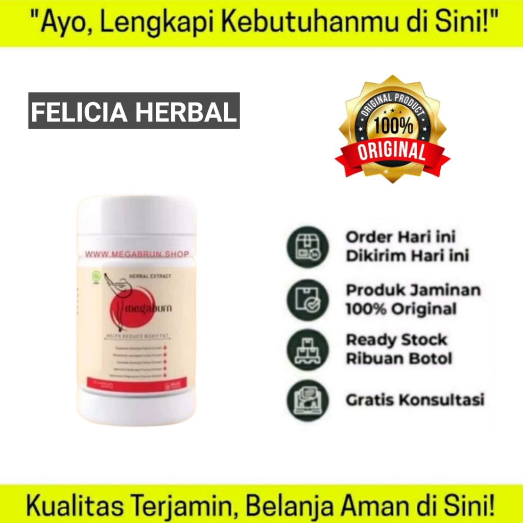 Megaburn Pelangsing Original - Megaburn Penurun Berati Badan - Megaburn Pelangsing Herbal